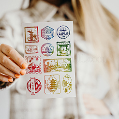 Transparente Stempel aus PVC-Kunststoff mit Sommermotiv&nbsp;DIY-WH0631-0328