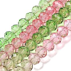 Hebras transparentes de cuentas de vidrio pintado&nbsp;DGLA-A034-T6mm-A18