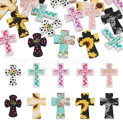 20 Stück 10 Stile Kreuz-Silikon-Fokalperlen&nbsp;SIL-TA0002-78