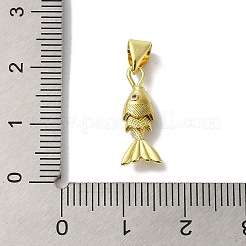 Pendentifs avec zircon cubiques à micro-pavés en laiton&nbsp;KK-H487-23G-01