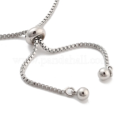 Bracelets coulissants en laiton pavé de zircone cubique transparente&nbsp;BJEW-YWC0002-05A-P