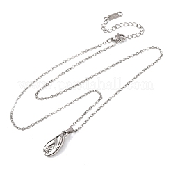 Halsketten mit Anhänger aus Edelstahl 304 für Damen und Herren&nbsp;NJEW-K308-03A-P