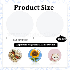 300 película protectora transparente para placa de identificación de mascota.&nbsp;AJEW-CP0010-04B