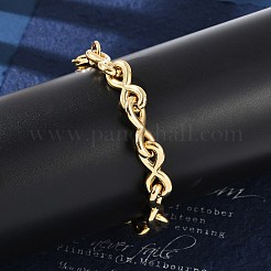 Bracelets à maillons infinis en acier inoxydable 304 pour femmes et hommes&nbsp;BJEW-F488-53B-G