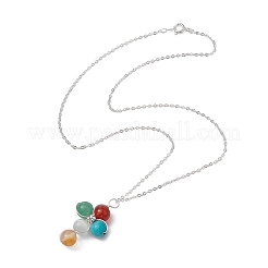 Set di gioielli con croce con pietre preziose naturali e sintetiche&nbsp;SJEW-JS01284-02
