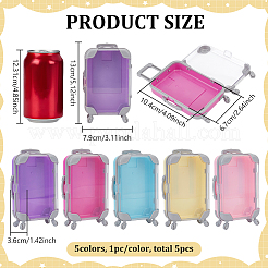 5 stücke 5 farben mini kunststoff koffer verpackung lagerung boxen für süßigkeiten kleine artikel&nbsp;CON-FG0001-21