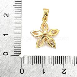 Pendentifs avec zircon cubiques à micro-pavés en laiton&nbsp;KK-R227-01G