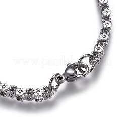 Collane a catena in acciaio inossidabile 304 anti-ossidazione&nbsp;NJEW-F242-15P-B