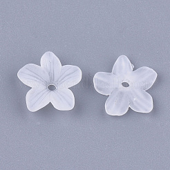 5-petal transparente Acryl Perlenkappen&nbsp;FACR-T001-06