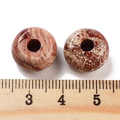 Natürliche europäische Perlen aus rotem Regenbogenjaspis&nbsp;G-C134-04B