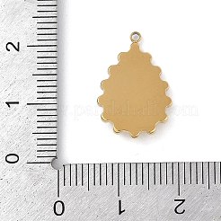 Pendentifs en strass en acier inoxydable 304 avec placage ionique (IP)&nbsp;STAS-D193-10G-01