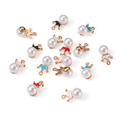 20pcs pendentifs en perles d'imitation en résine 5 couleurs&nbsp;FIND-CD0001-35