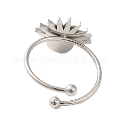Bague de manchette ouverte en acier inoxydable 304 anti-ternissement&nbsp;RJEW-M167-09E-P