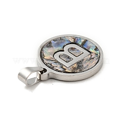 Acciaio inossidabile 304 con pendenti in conchiglia di paua&nbsp;STAS-G268-02B-P
