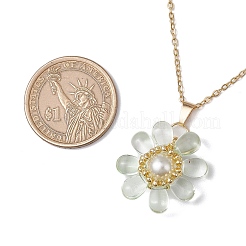 Colliers pendentifs en perles de verre et perles de verre pour femmes&nbsp;NJEW-MZ00106-01
