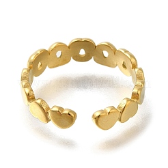 Componentes de anillo de puño abierto de acero inoxidable 304 con recubrimiento iónico (IP)&nbsp;RJEW-U017-16G