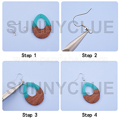 DIY baumeln Ohrring machen&nbsp;DIY-SC0010-51P