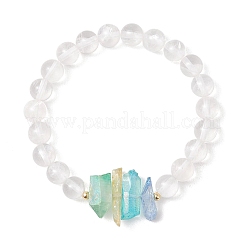 Pulseras elásticas con cuentas de cristal de cuarzo natural para mujer&nbsp;BJEW-TA00727