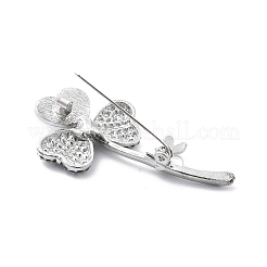 Herz Blume Legierung Kristall Strass Broschen&nbsp;JEWB-C037-07P