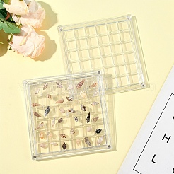 36 Gitter magnetische Acrylschale Aufbewahrungsbox mit Deckel&nbsp;AJEW-YWC0009-003