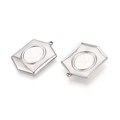 Cabochon pendenti in acciaio inossidabile 304&nbsp;STAS-T067-12P