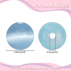 100 pièce de perles de sélénite naturelle de 10 couleurs&nbsp;G-AR0006-23