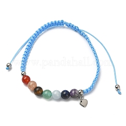 Pulsera con dije de corazón de acero inoxidable&nbsp;BJEW-JB09506