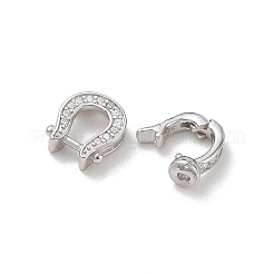 925 fermoir déployant en argent sterling avec micro pavés de zircone cubique transparents&nbsp;SE-CBAF1B0-07P