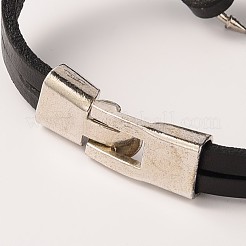 Leder-Legierung Sprungmarken Armbänder&nbsp;BJEW-J108-02B