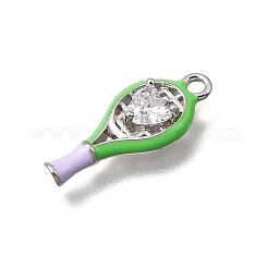 Pendentifs avec zircon cubiques à micro-pavés en laiton&nbsp;KK-K427-22P-01