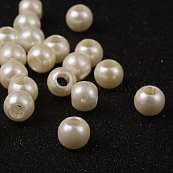 Perles européennes en plastique ABS d'imitation perle&nbsp;MACR-R530-12mm-A41