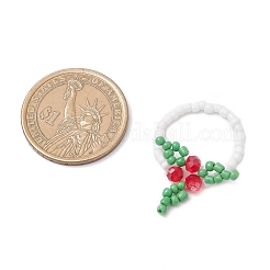 Weihnachtsglas-Fingerringe&nbsp;RJEW-TA00220