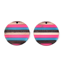 Colgantes de resina opaca y madera de nogal&nbsp;RESI-N039-04