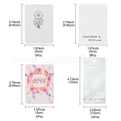 24 Stück 3 Farben Karton Displaykarten für Halsketten&nbsp;CDIS-FS0001-07