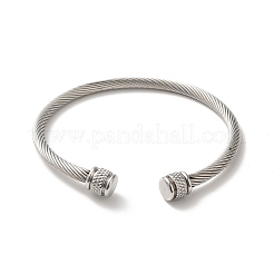 Bracelets manchettes en acier inoxydable 304 anti-ternissement&nbsp;BJEW-P310-01P