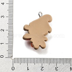 Pendentifs en résine opaque sur le thème de noël&nbsp;RESI-F054-B12