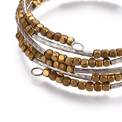 Braccialetti per avvolgimenti sintetici non magnetici per placche di ematite per elettrodo&nbsp;BJEW-JB04119