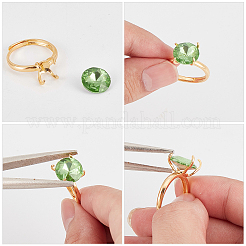 1 pieza de componentes de anillo de dedo de plata esterlina ajustable&nbsp;STER-BBC0006-95G