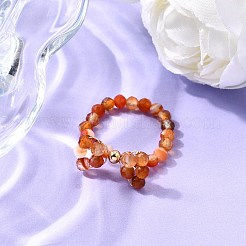 3 anello con pietre preziose naturali&nbsp;RJEW-TA00204