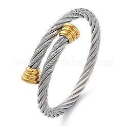 Bracelets joncs torques en acier inoxydable 304 pour femmes&nbsp;BJEW-P310-18GP