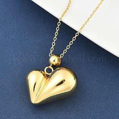 Colliers avec pendentif en forme de cœur en acier inoxydable 201 pour femmes&nbsp;NJEW-Z069-01G-01