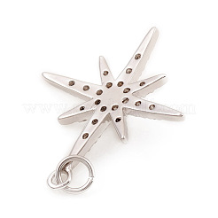 Breloques en laiton avec zircone cubique de micro pave&nbsp;ZIRC-G169-06P