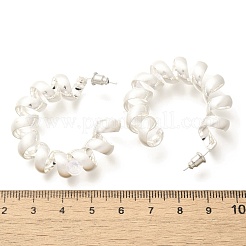 Spiralförmige Ohrstecker aus Messing für Damen&nbsp;LS-EJEW-A121-21S
