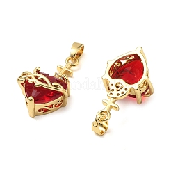 Pendentifs avec zircon cubiques à micro-pavés en laiton&nbsp;LS-KK-G533-08G