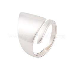 925 offener Manschettenring aus Sterlingsilber für Damen&nbsp;RJEW-P105-01S