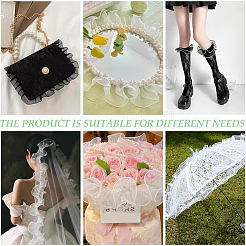 Organza-Plissee-Spitzenband&nbsp;OCOR-WH0097-42A
