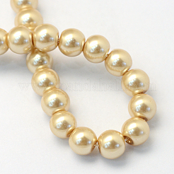 Perles de verre nacrées cuites au four&nbsp;X-HY-Q003-4mm-42