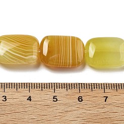 Natürliche gelbe Achat Perlen Stränge&nbsp;G-K392-B01-13x18mm