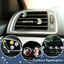 5pcs clips de ventilation de voiture en améthyste naturelle&nbsp;HJEW-BC00069