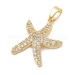 Pendentifs en laiton zircon cubique transparent&nbsp;KK-G542-02G-02